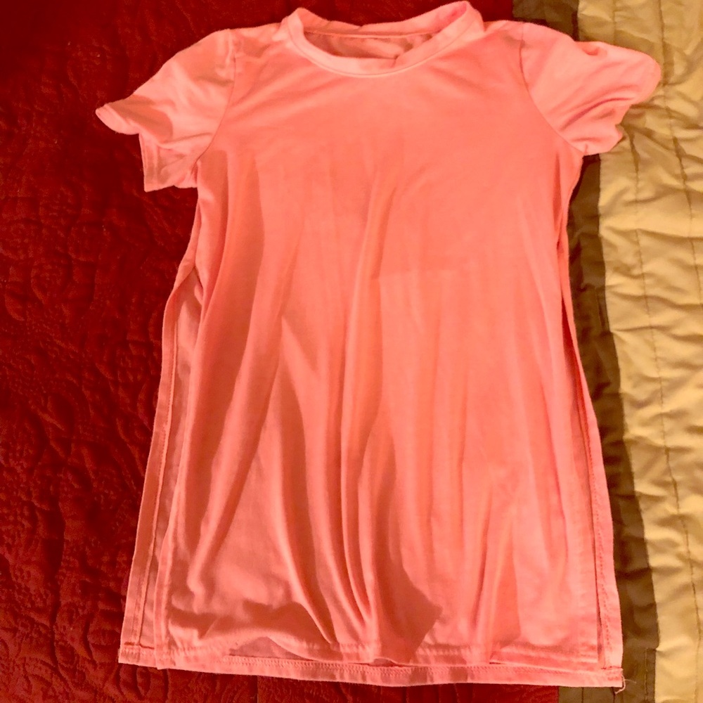 Pink Side Slits Shirt